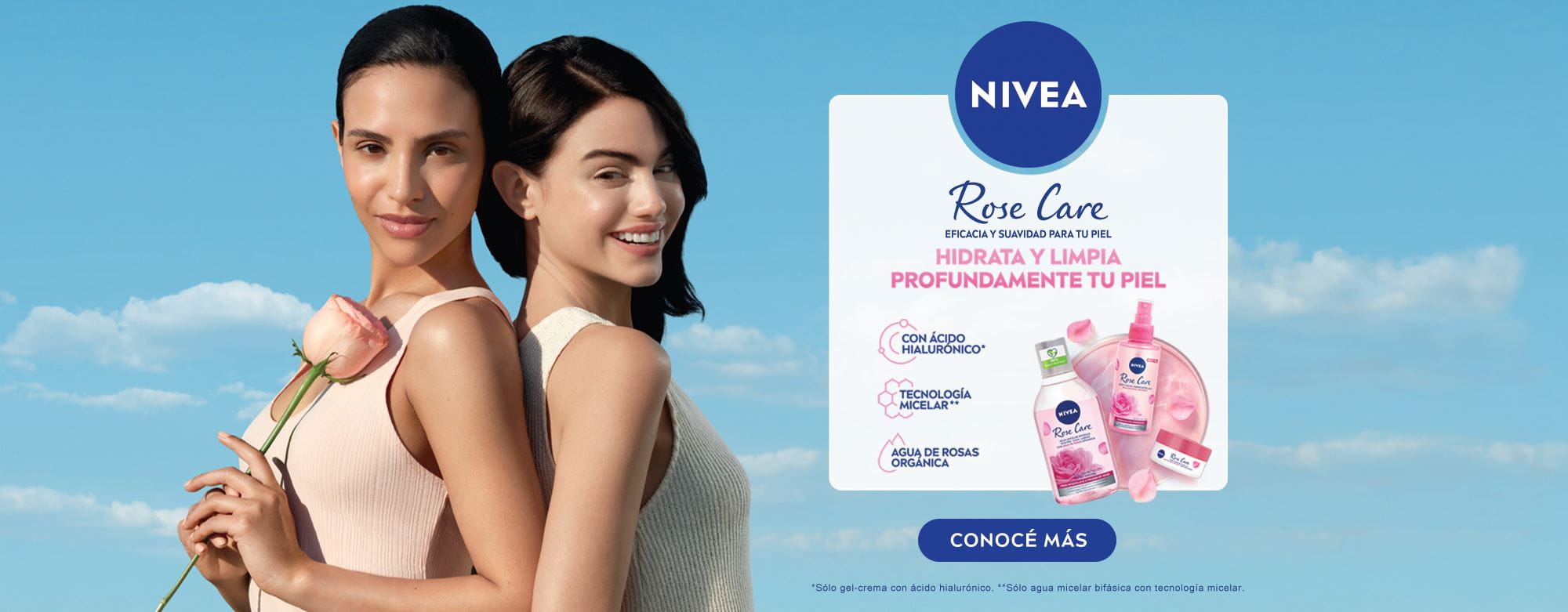 Banner de NIVEA Rose Care