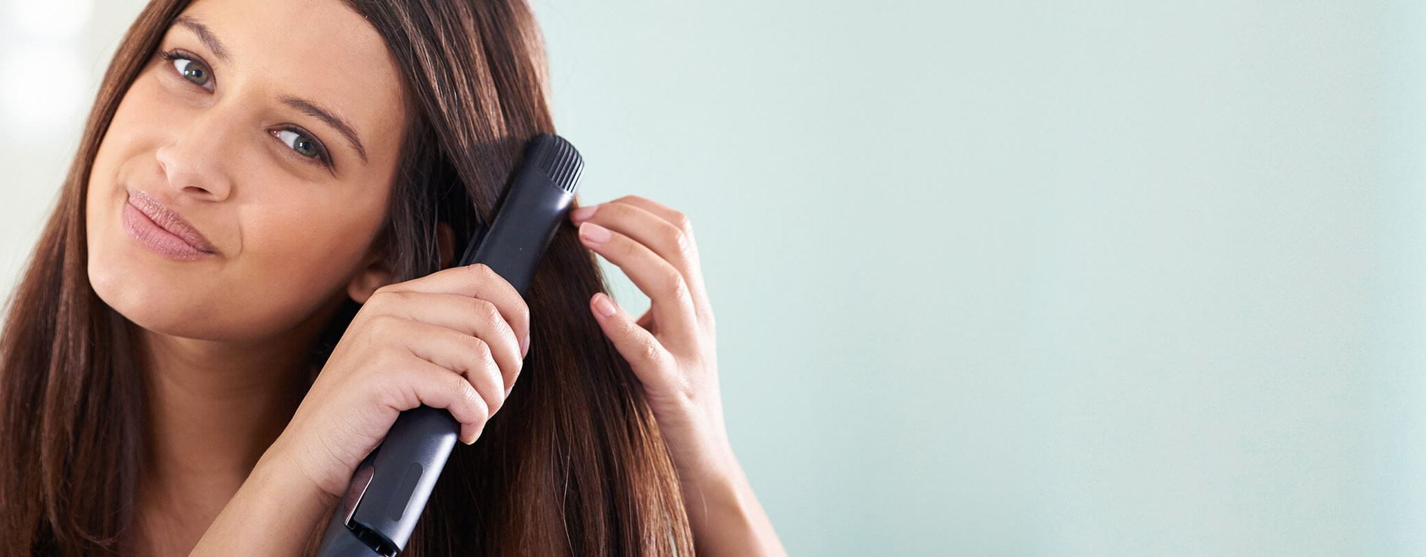 Haare richtig glätten und pflegen