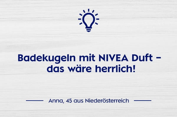 Badekugeln mit NIVEA Duft – das wäre herrlich!