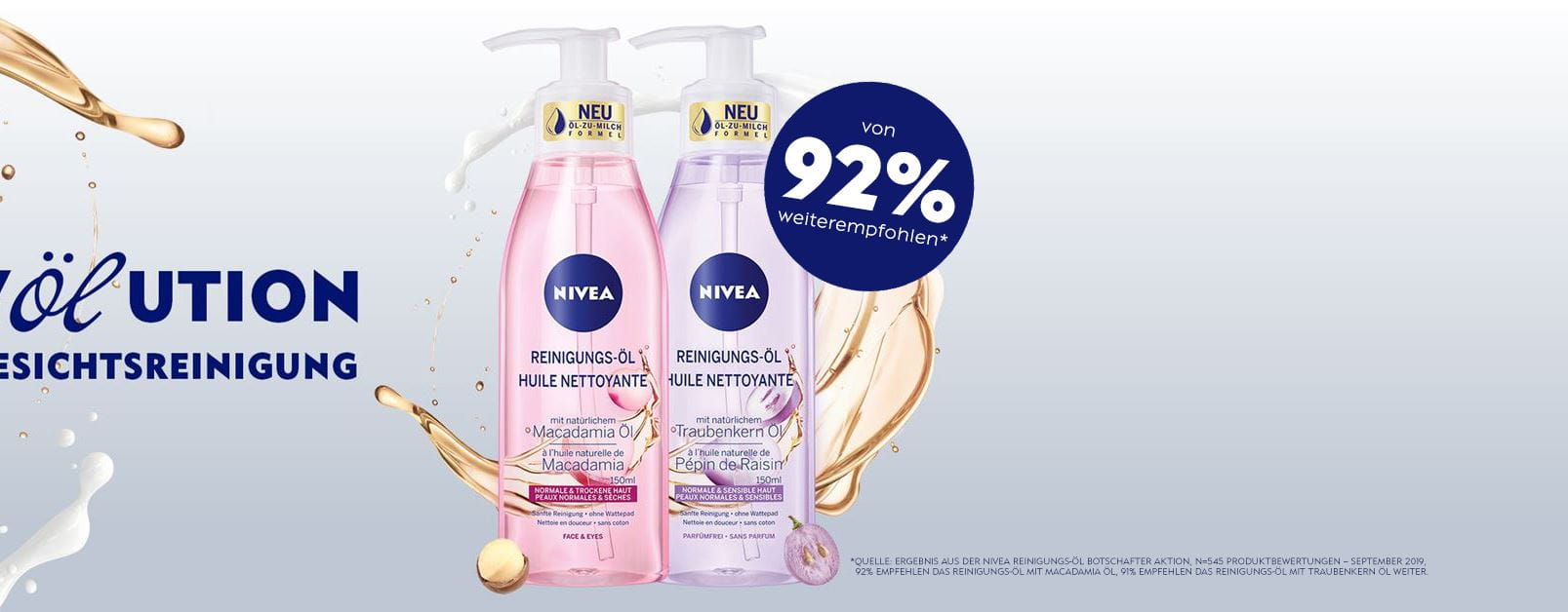 NIVEA Reinigungsöle Header