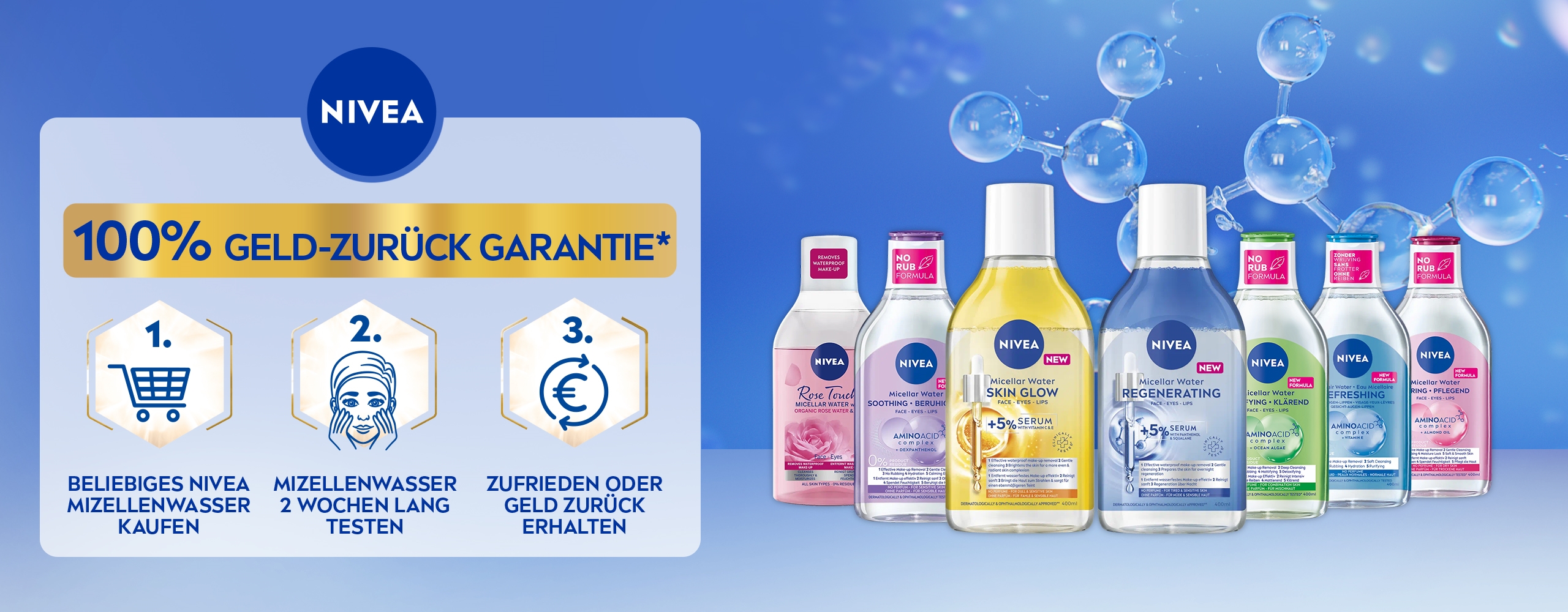 NIVEA Mizellenwasser Geld-zurück Garantie