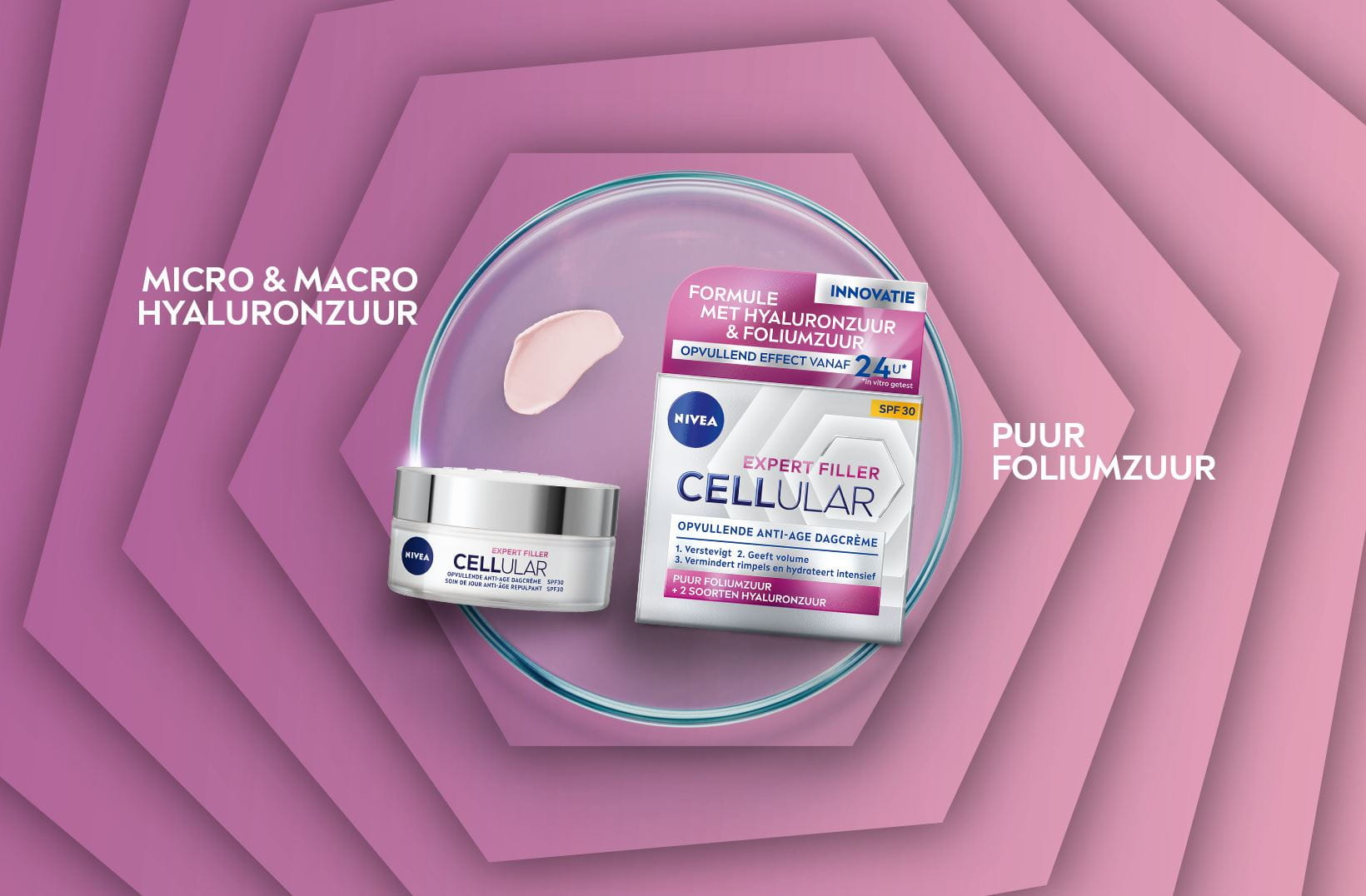 Packaging of Nivea deep wrinkle cream with hyaluronic acid