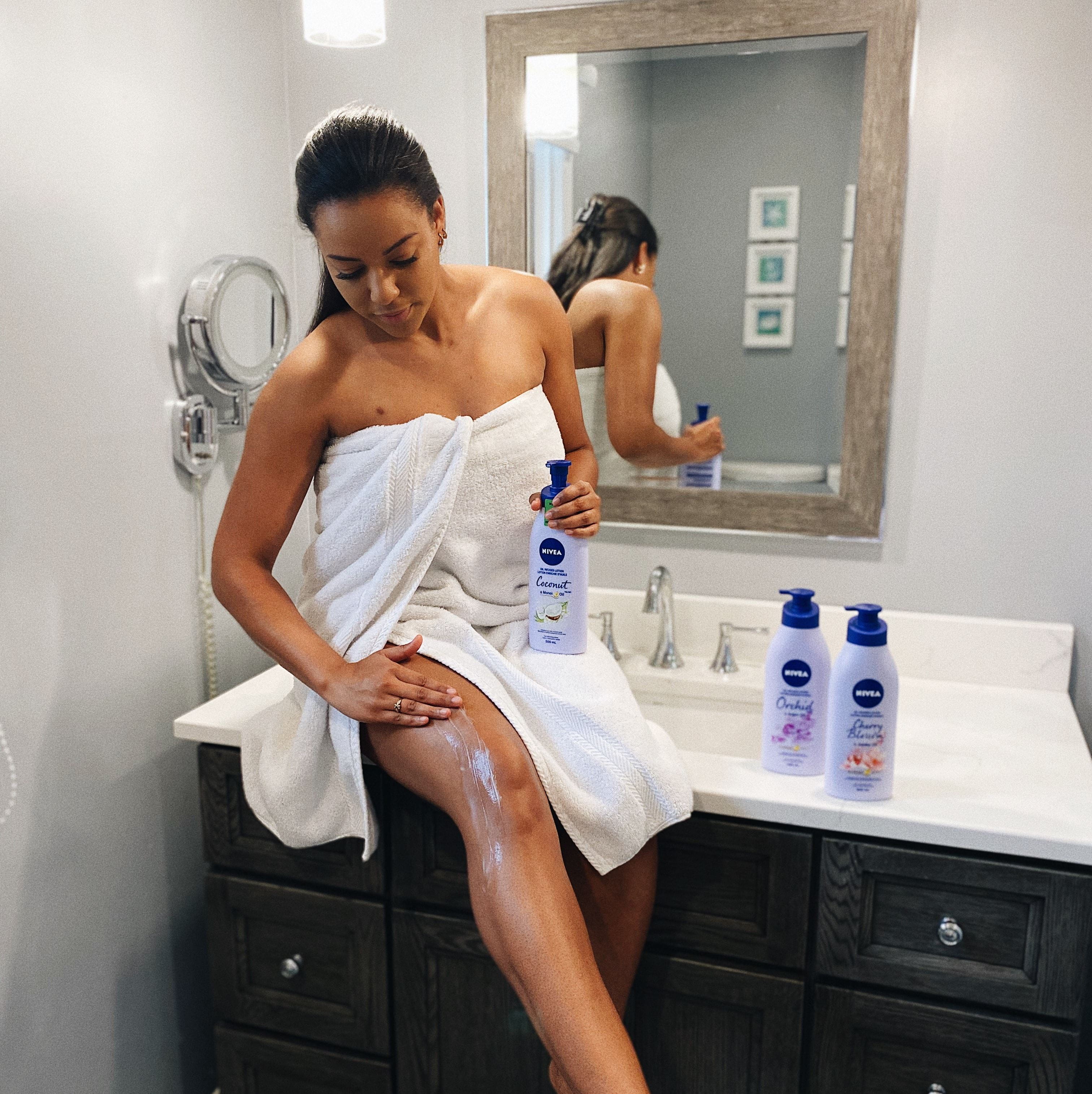Cheyenne using NIVEA Oil Infused