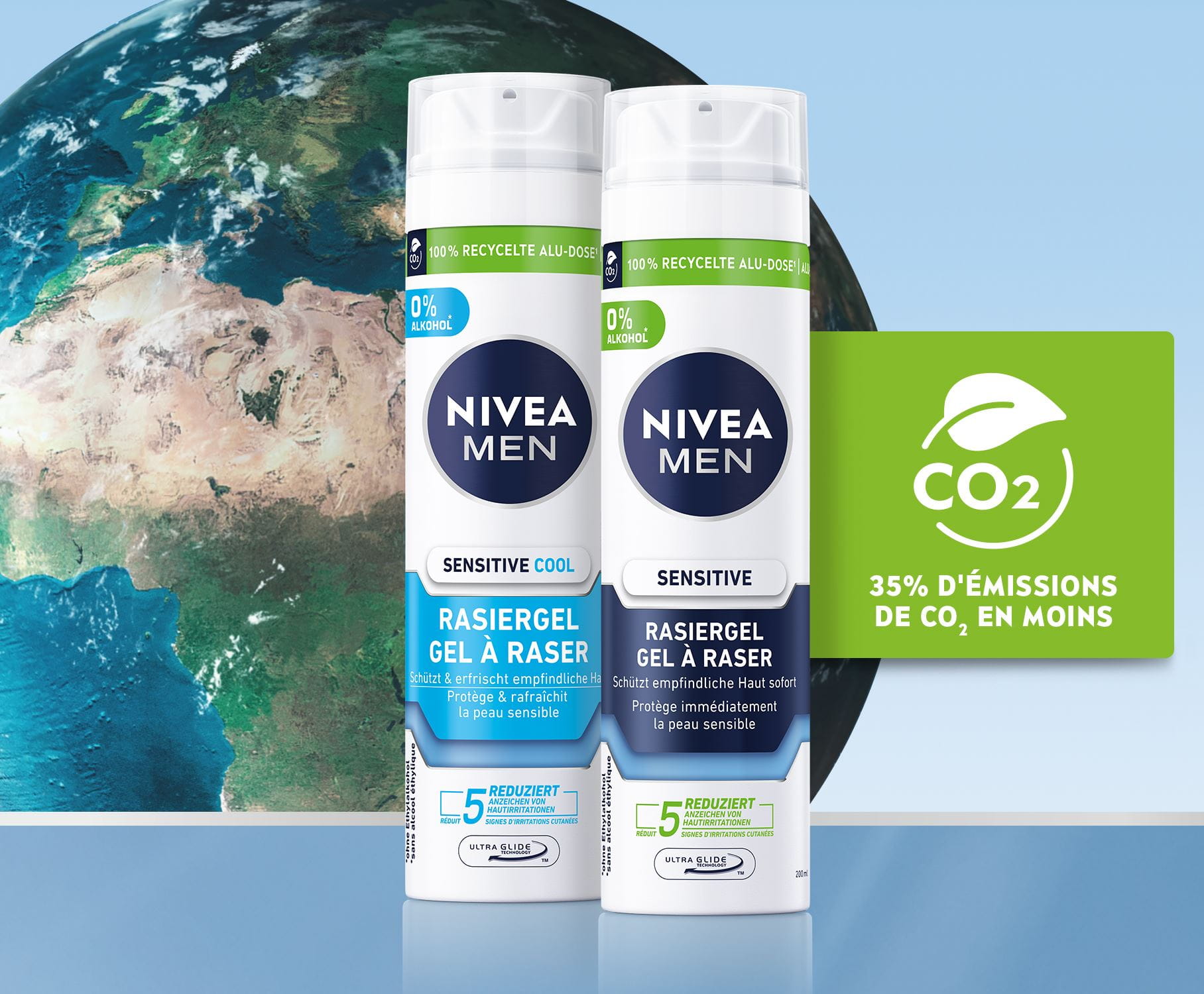 Gel à Raser NIVEA MEN respectueux de l'environnement en aluminium 100% recyclé
