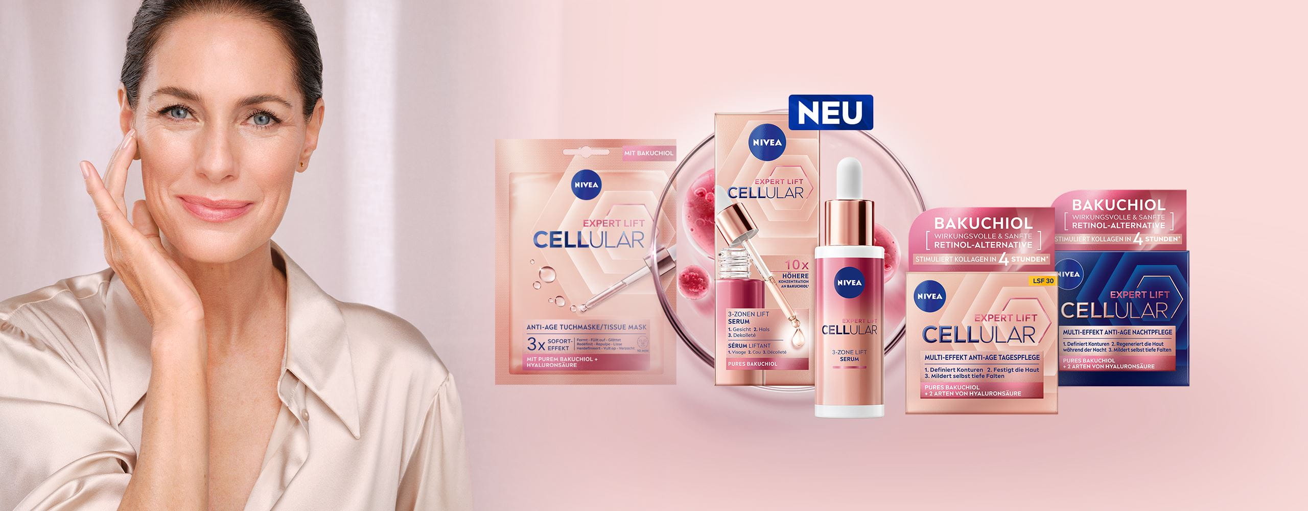 Unsere NIVEA CELLULAR Expert Lift Pflegeserie