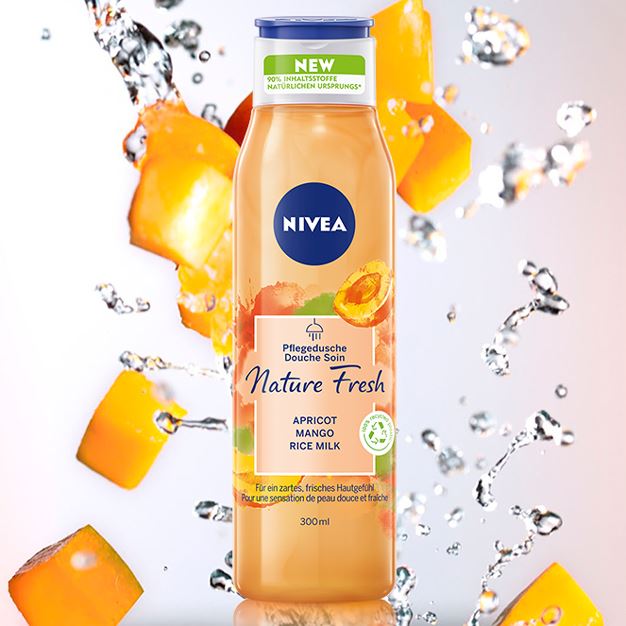 Douche Soin Nature Fresh NIVEA avec abricot, mangue & lait de riz