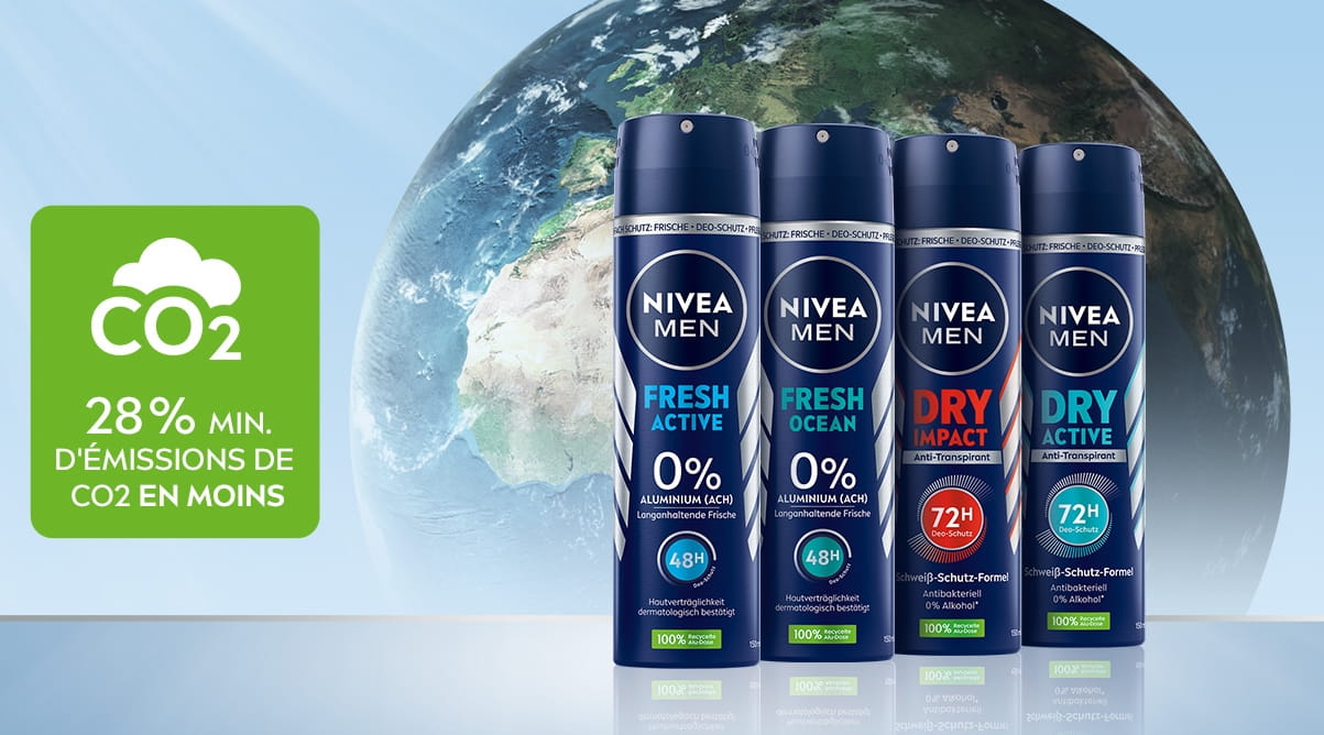 Déodorant en spray NIVEA MEN en aluminium 100 % recyclé