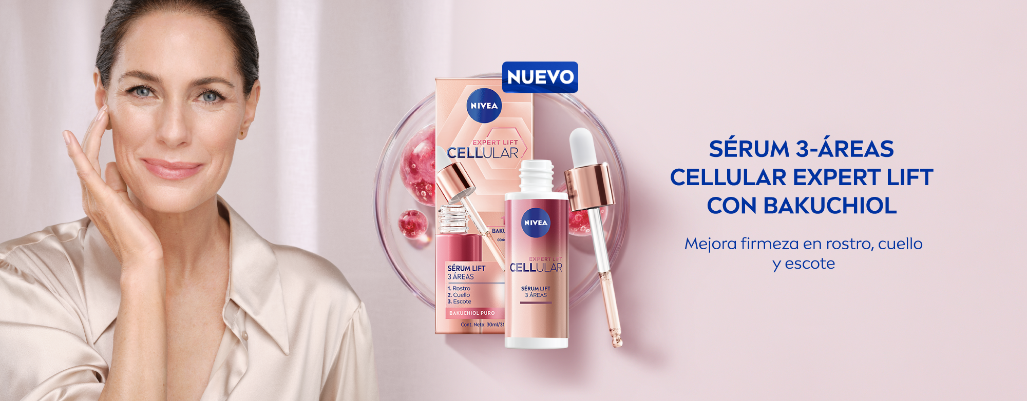 Banner Persona y serum cellular expert con bakuchiol