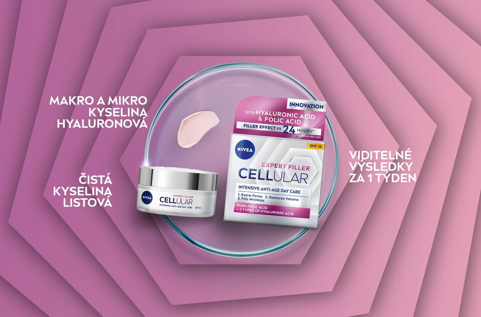 Packaging of Nivea deep wrinkle cream with hyaluronic acid