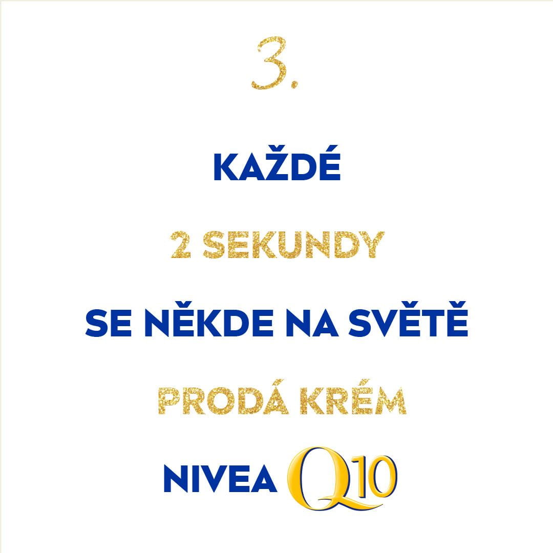 KAŽDÉ 2 SEKUNDY SE NĚKDE NA SVĚTĚ PRODÁ KRÉM NIVEA Q10