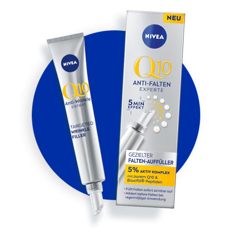 The picture is displaying the packaging of the Nivea Q10 product.