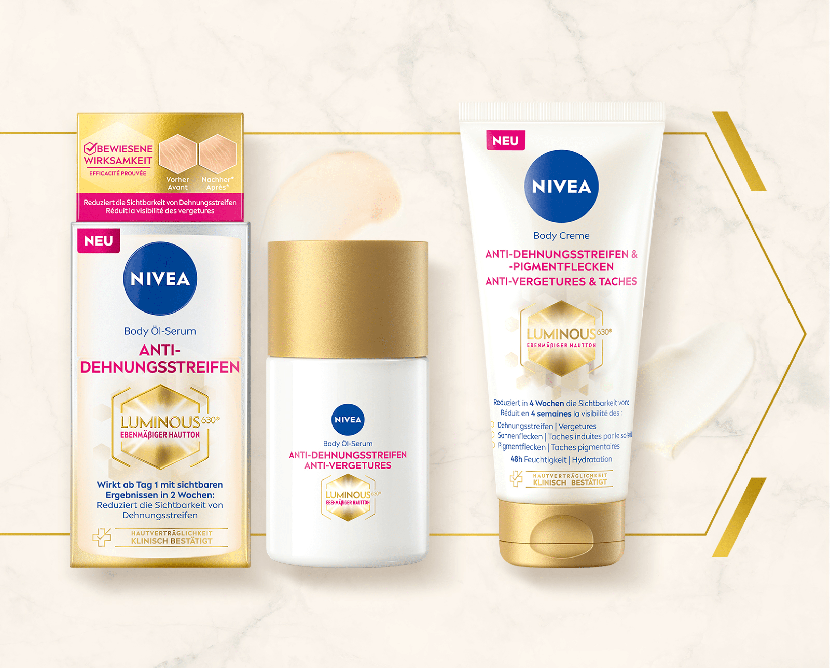 Die neuen NIVEA Body LUMINOUS630 Produkte haben unsere Tester*innen überzeugt! 