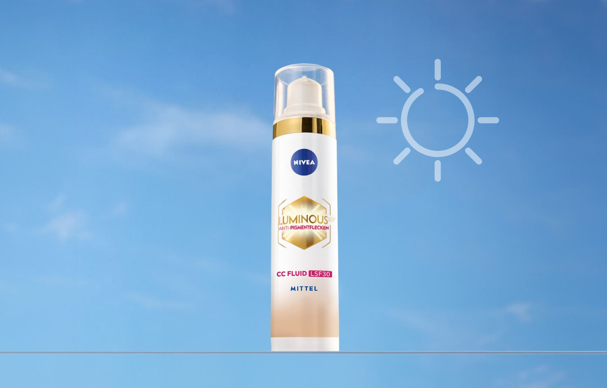 LUMINOUS630® CC Fluid SPF 30 als Bestandteil der LUMINOUS630®-Hautpflegeroutine.