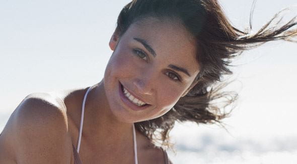 Frau am Strand