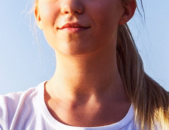 Sonnenbrand auf den Lippen 