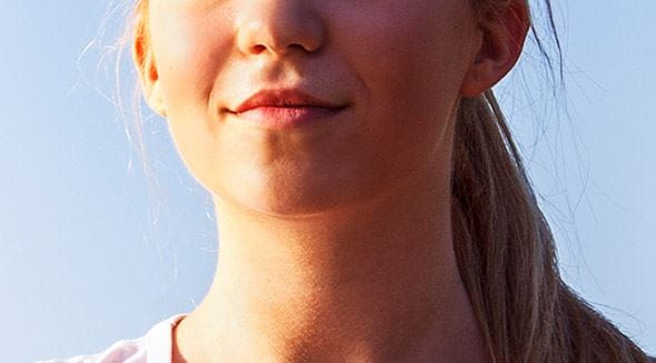 Sonnenbrand auf den Lippen