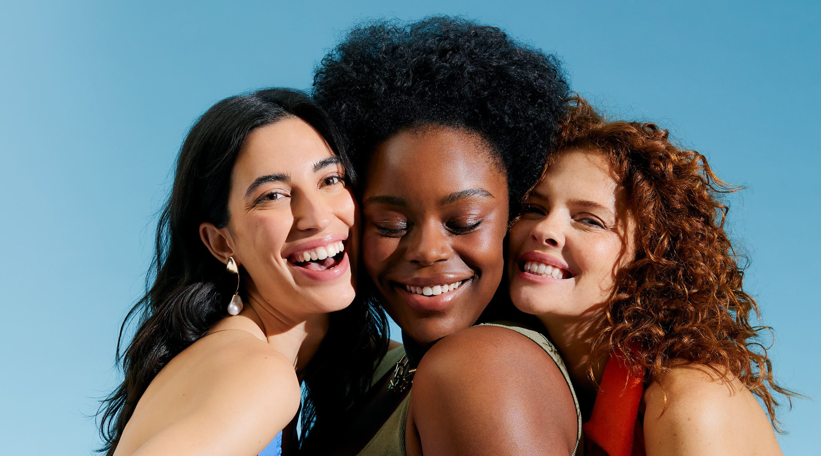 a group of three girls