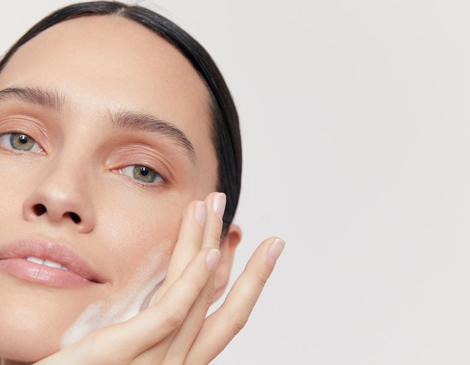 woman with clear skin