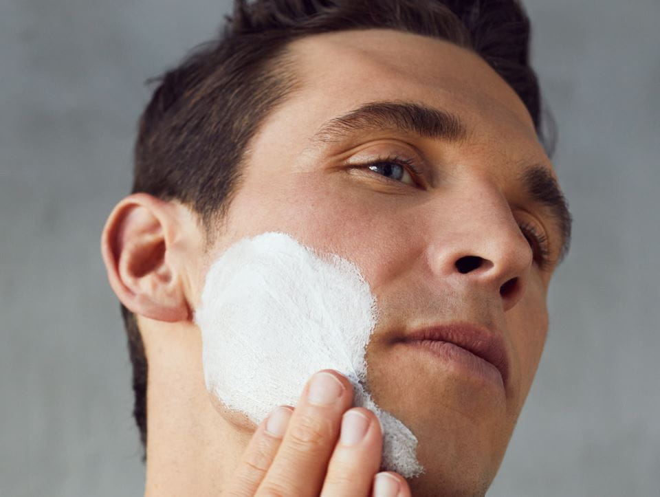 man shaving