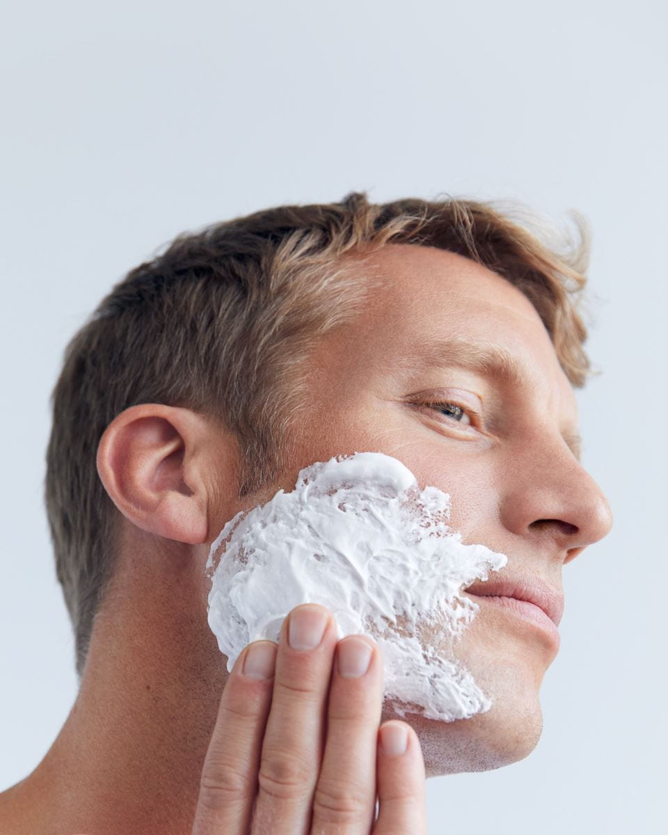 man shaving