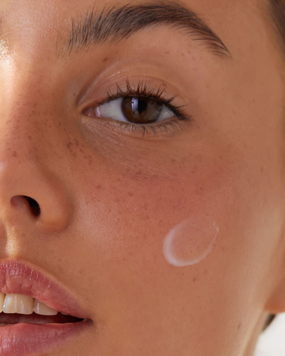Mädchen trägt Nivea-Feuchtigkeitspflege auf