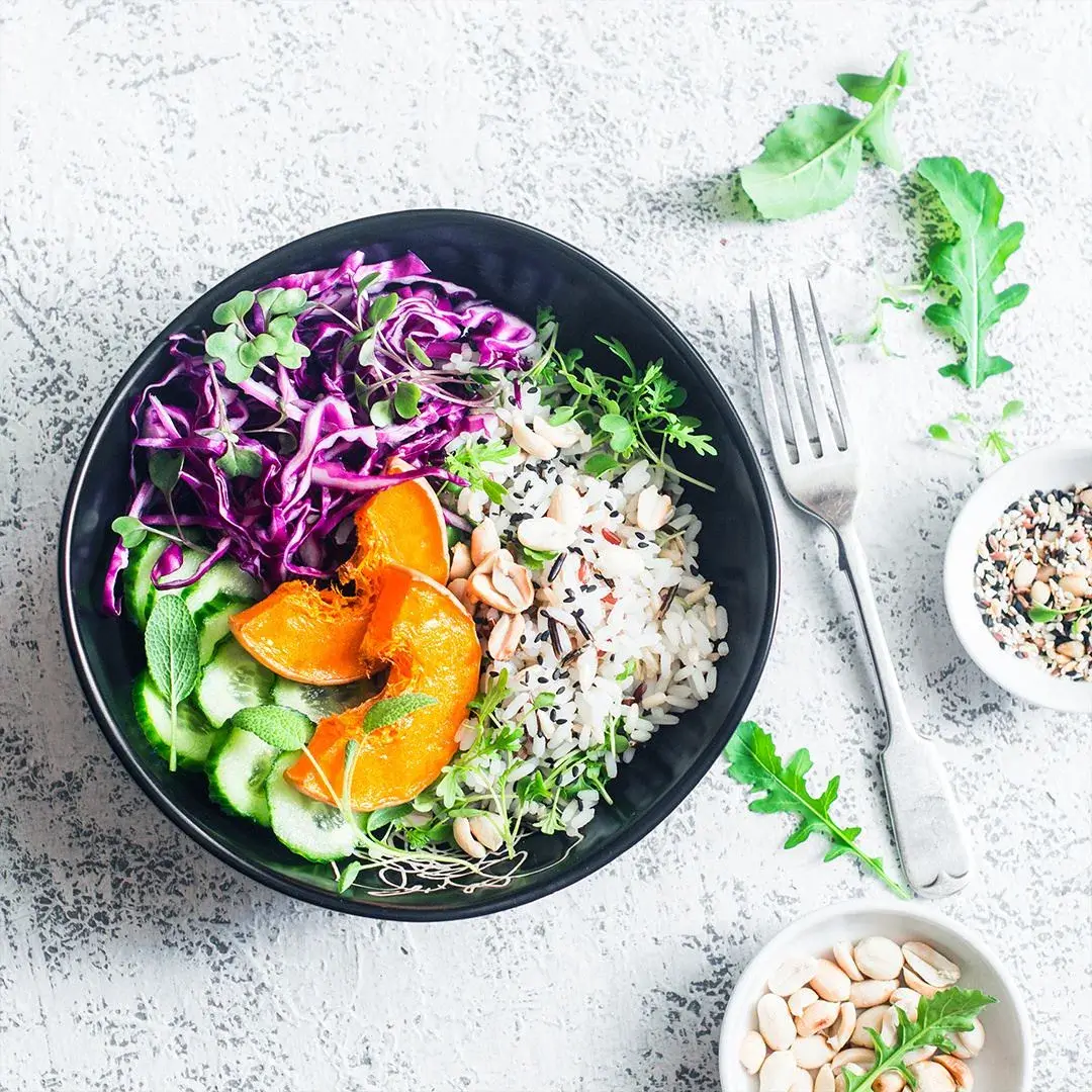 bowl of healthy food