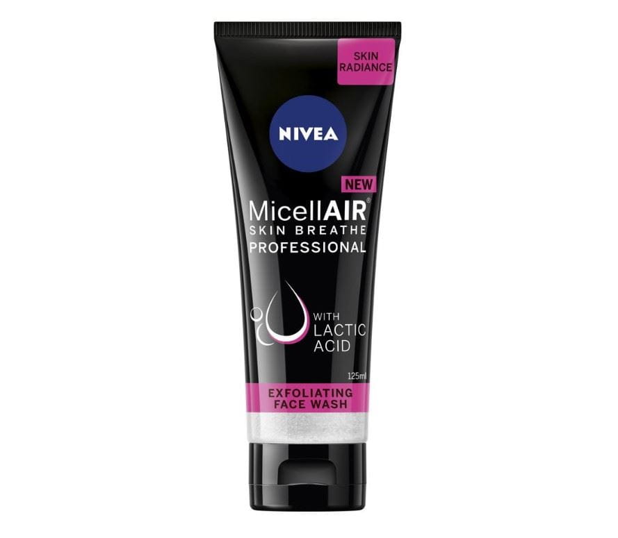 nivea lactic acid face wash product