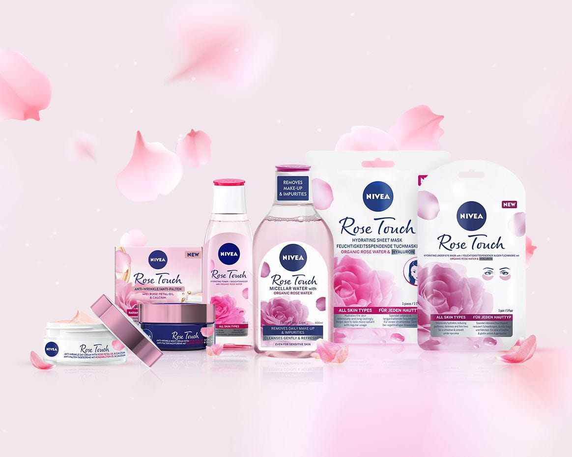 NIVEA Rose Touch Arcitsztítók organikus rózsavízzel