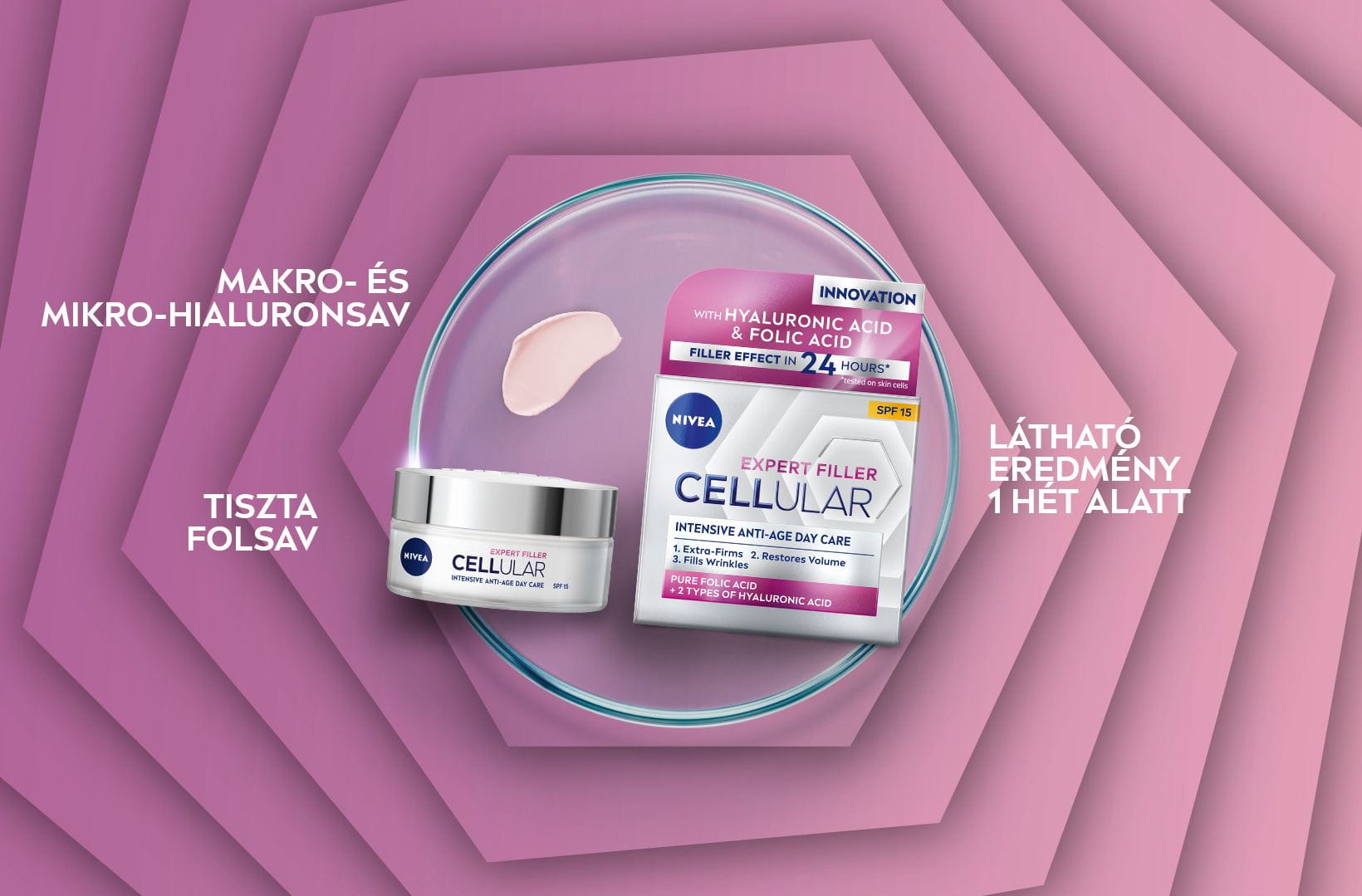 Packaging of Nivea deep wrinkle cream with hyaluronic acid