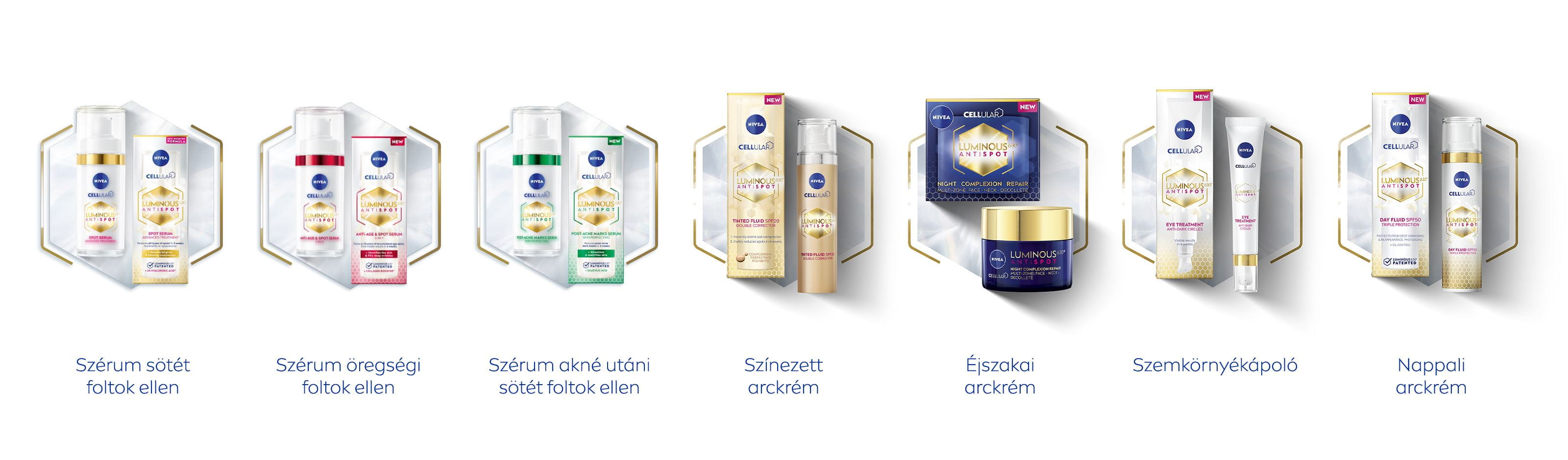 NIVEA Cellular Luminous630 arcápoló terméket