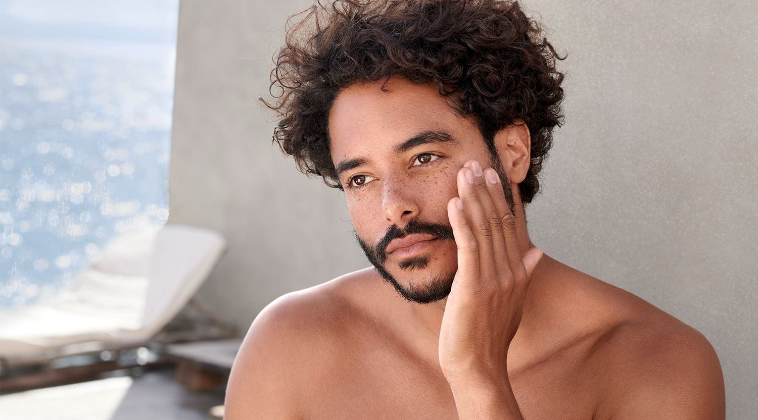 Curly hair men with beard