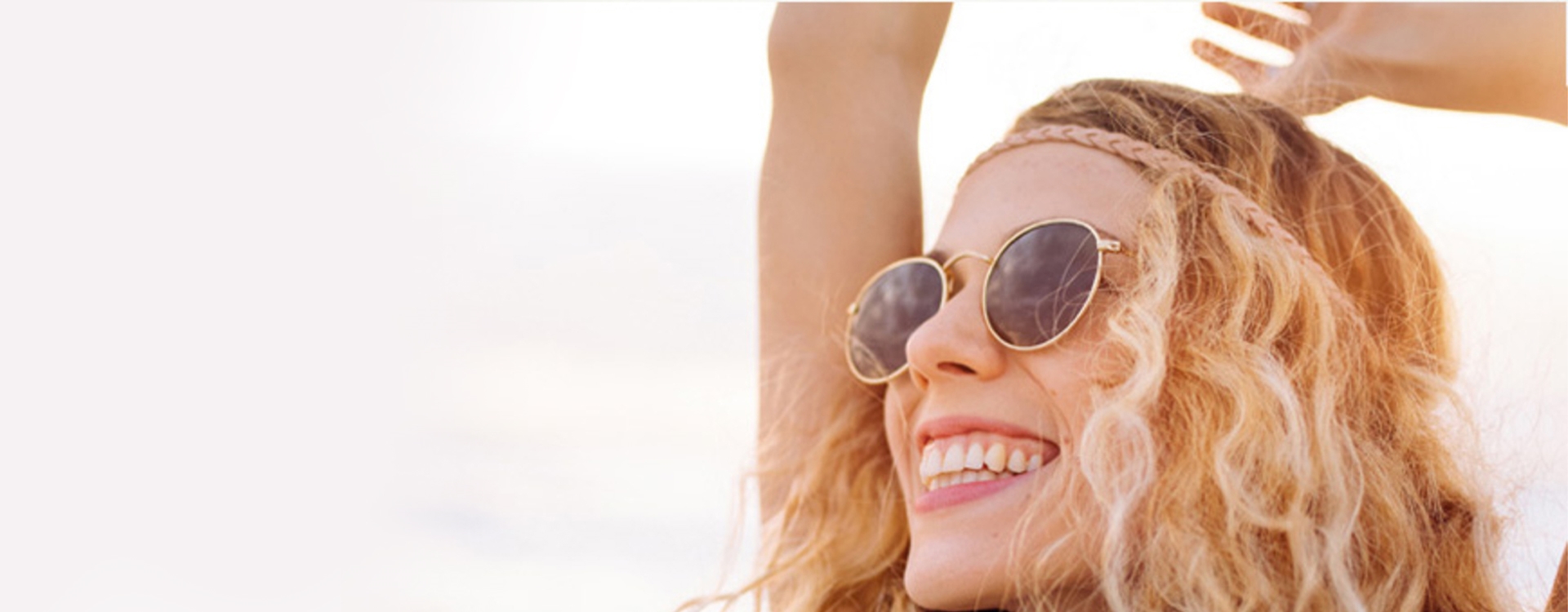 woman with blonde curly hair