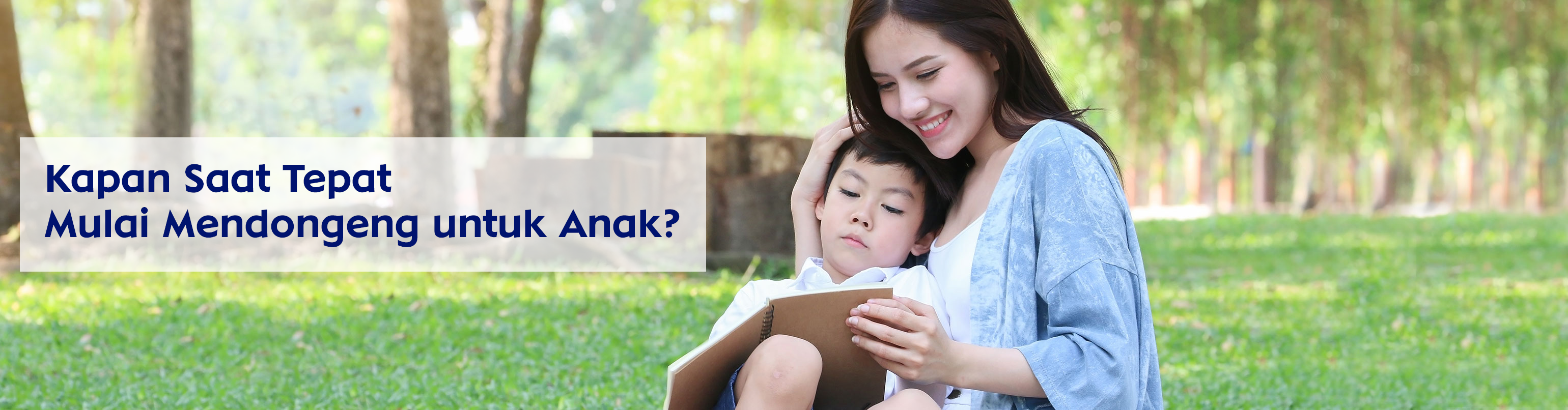 mom reading a book to son