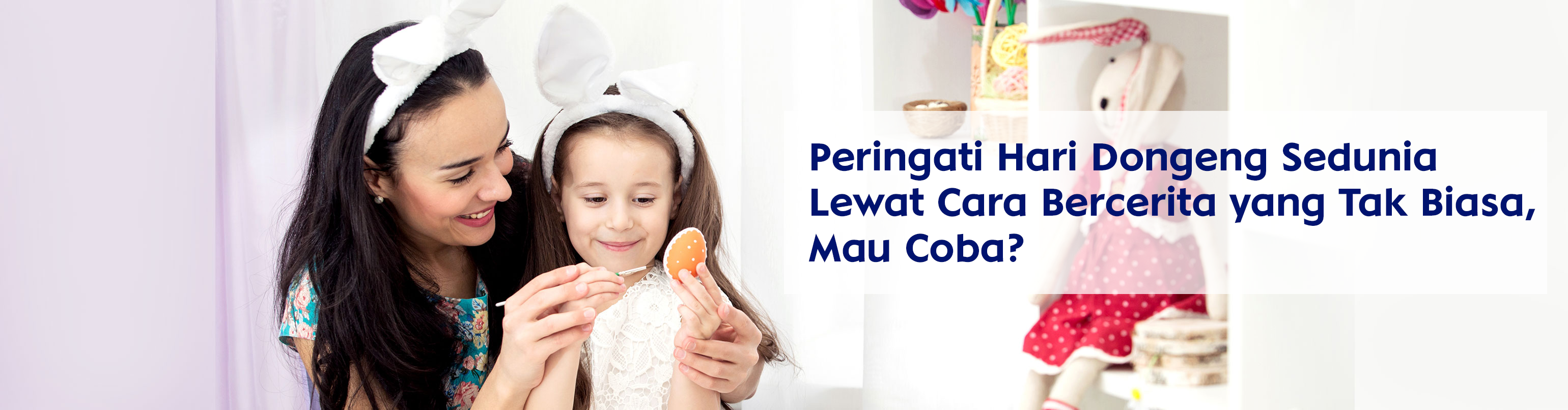 mom and daughter decorating an egg