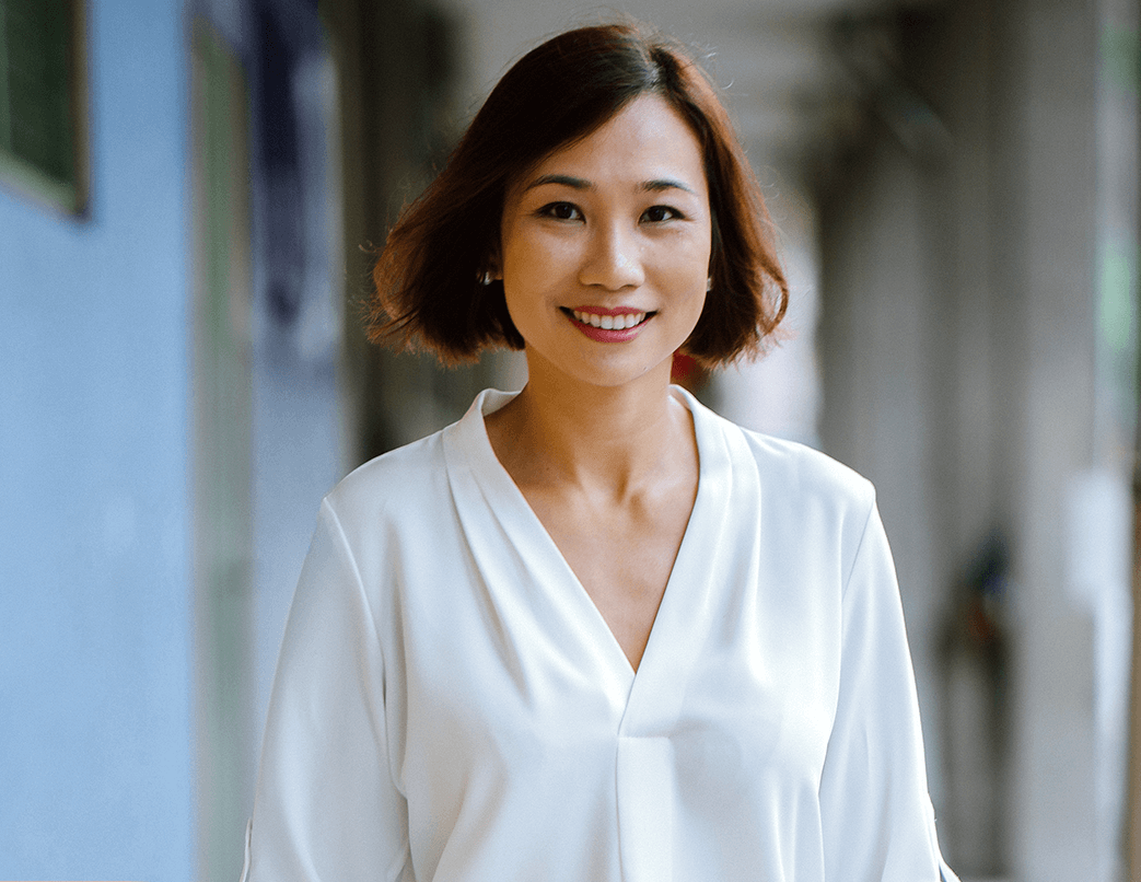woman in white blouse