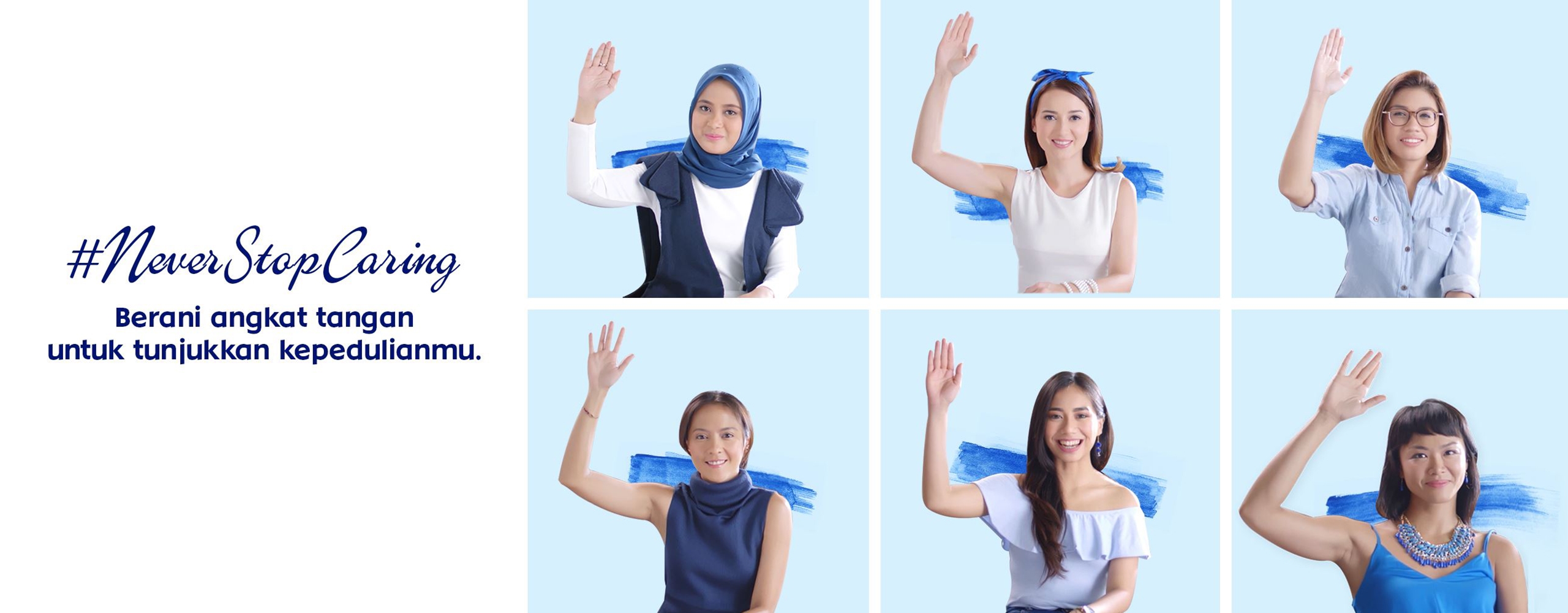 Never Stop Caring campaign kv