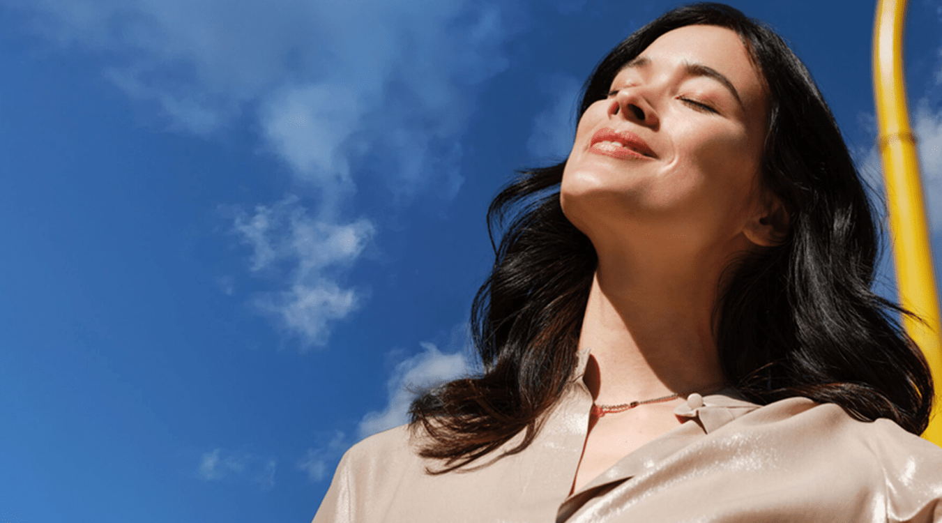 Woman smiling