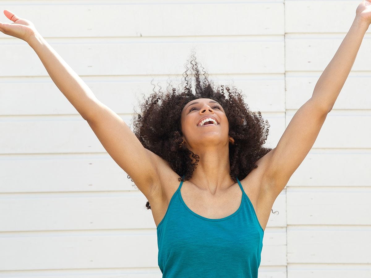 woman-smiling-after-shower