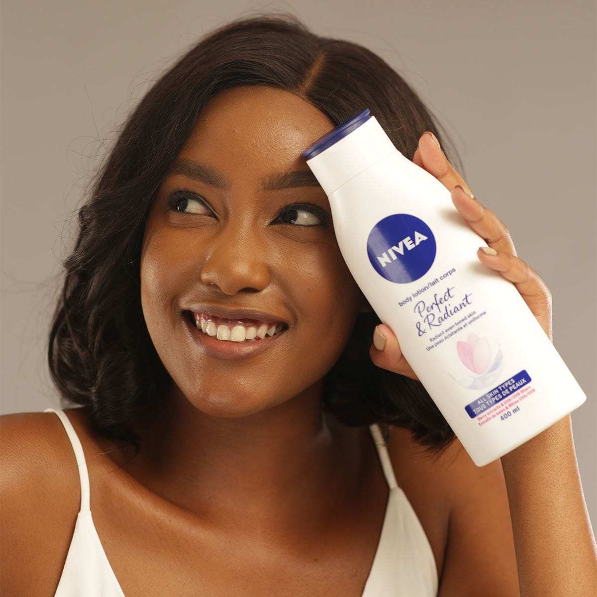 Model with Perfect & Radiant Body Lotion