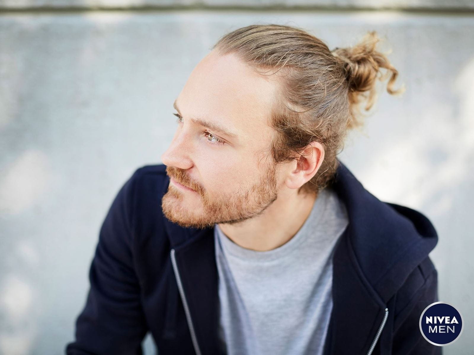 Man bun hairstyle