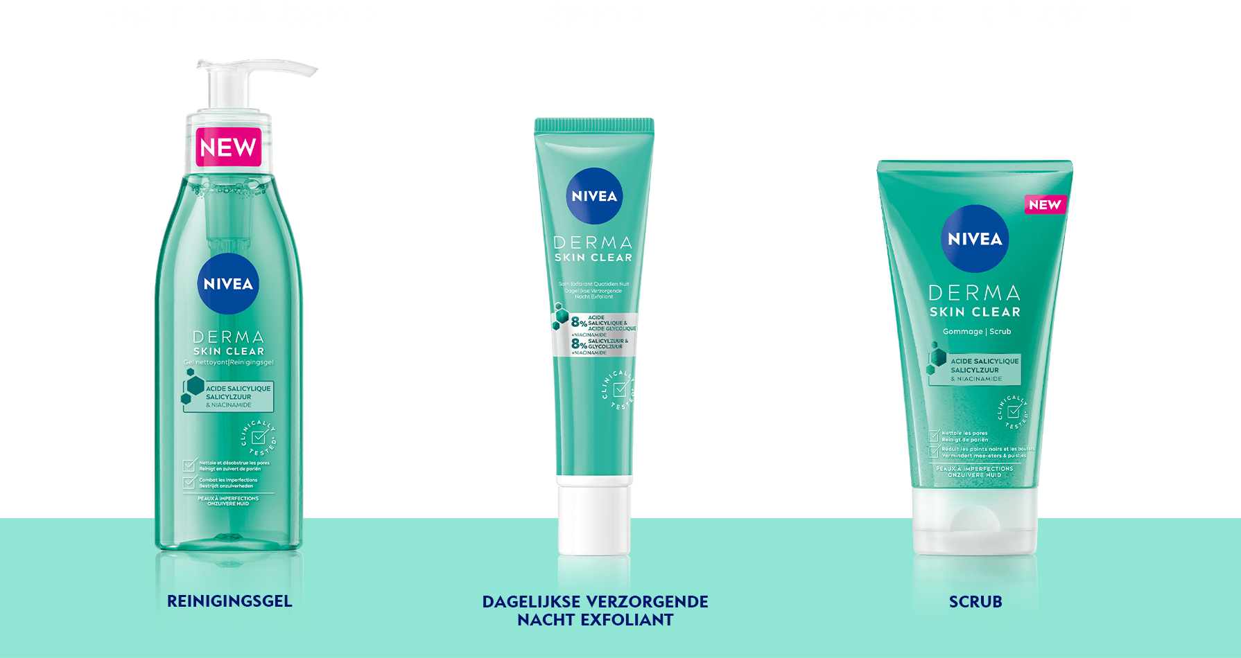 NIVEA DERMA Skin Clear Reinigingsgel onder het label 
