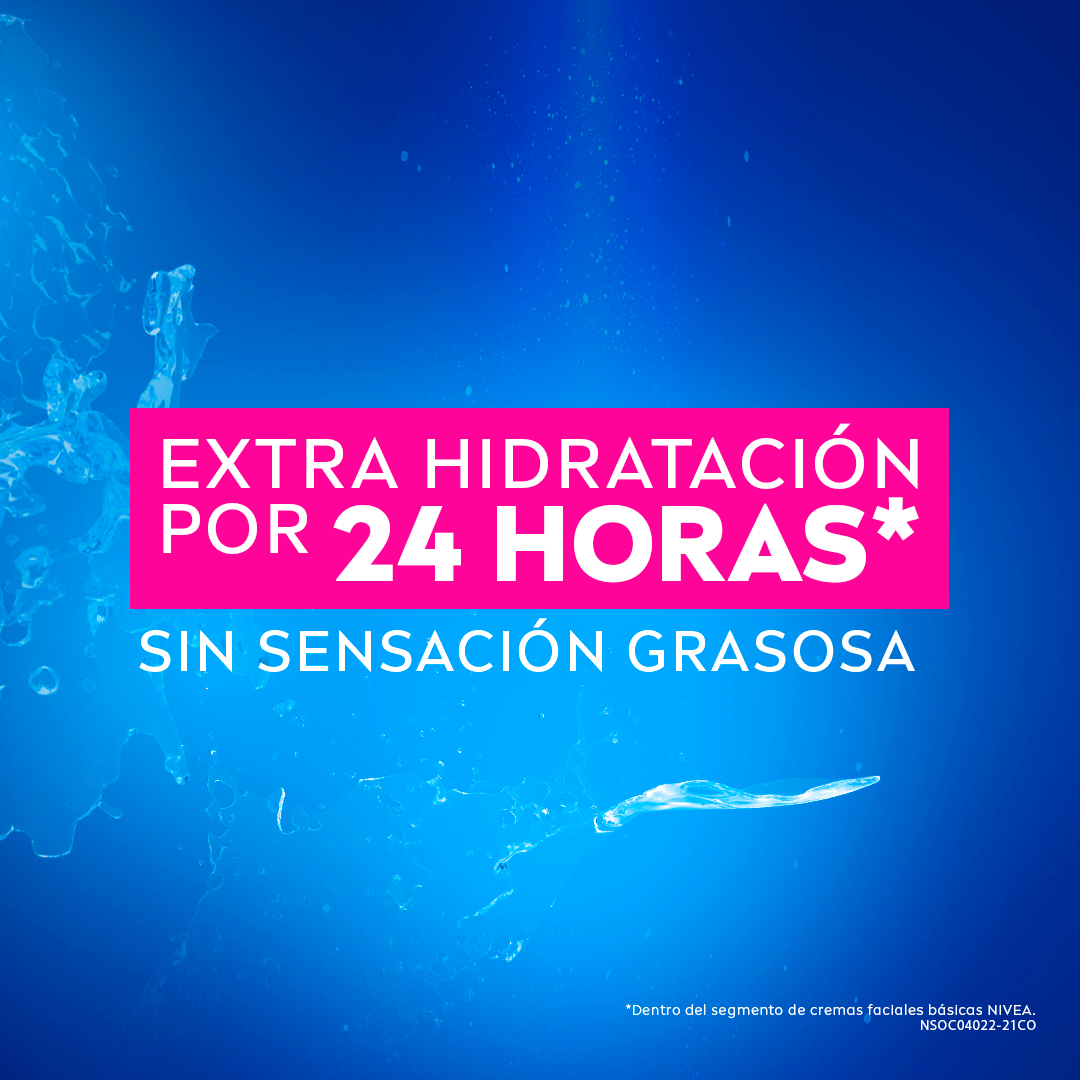 Extra hidratación por 24 horas sin sensación grasosa