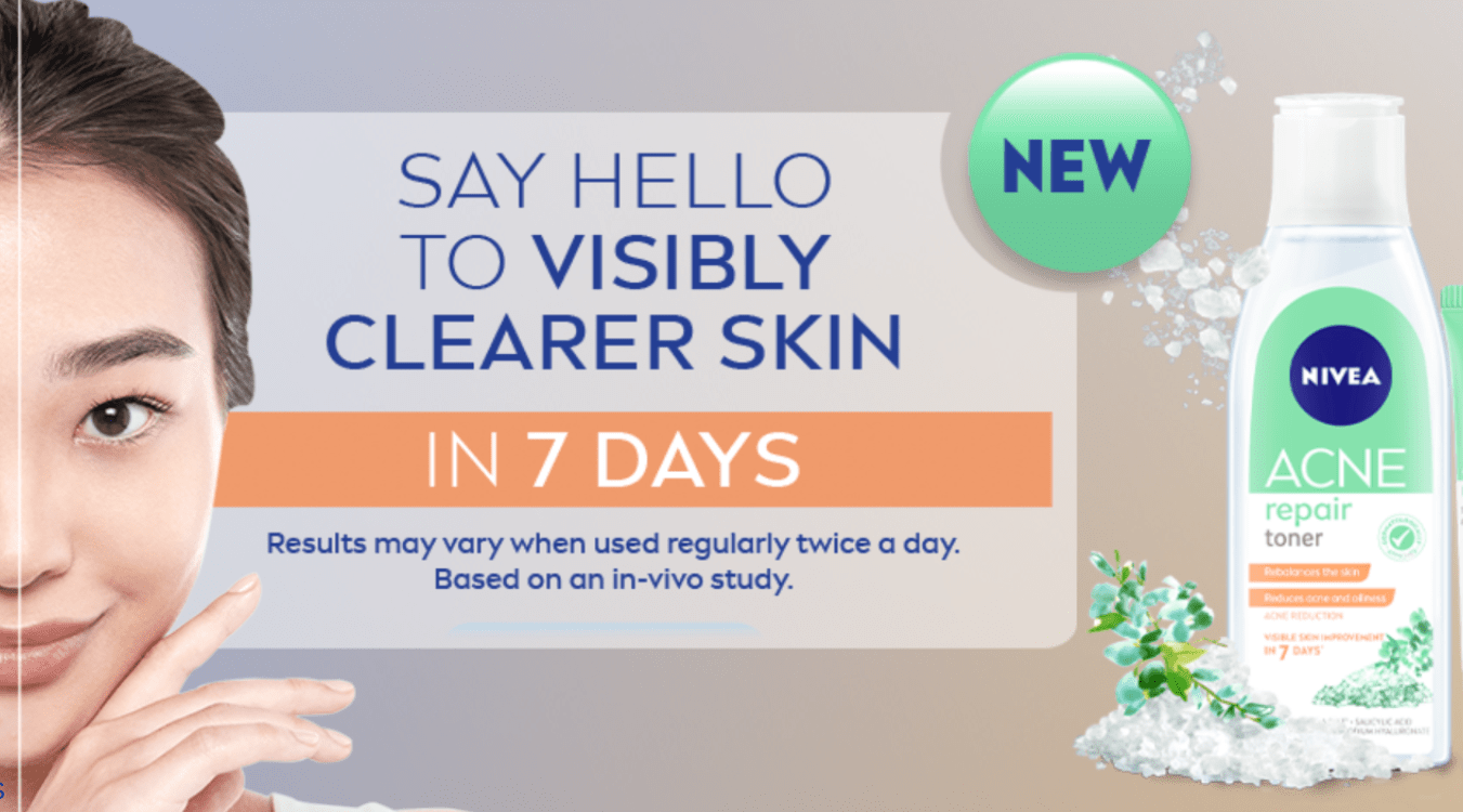 Get Visibly Clearer Skin in 7 days with NEW NIVEA Acne Repair