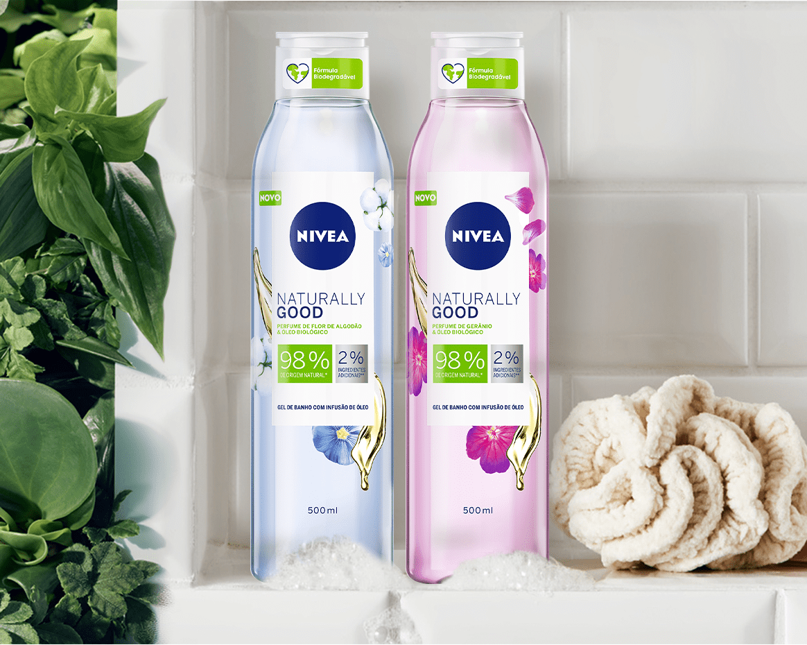 produtos de banho Naturally Good