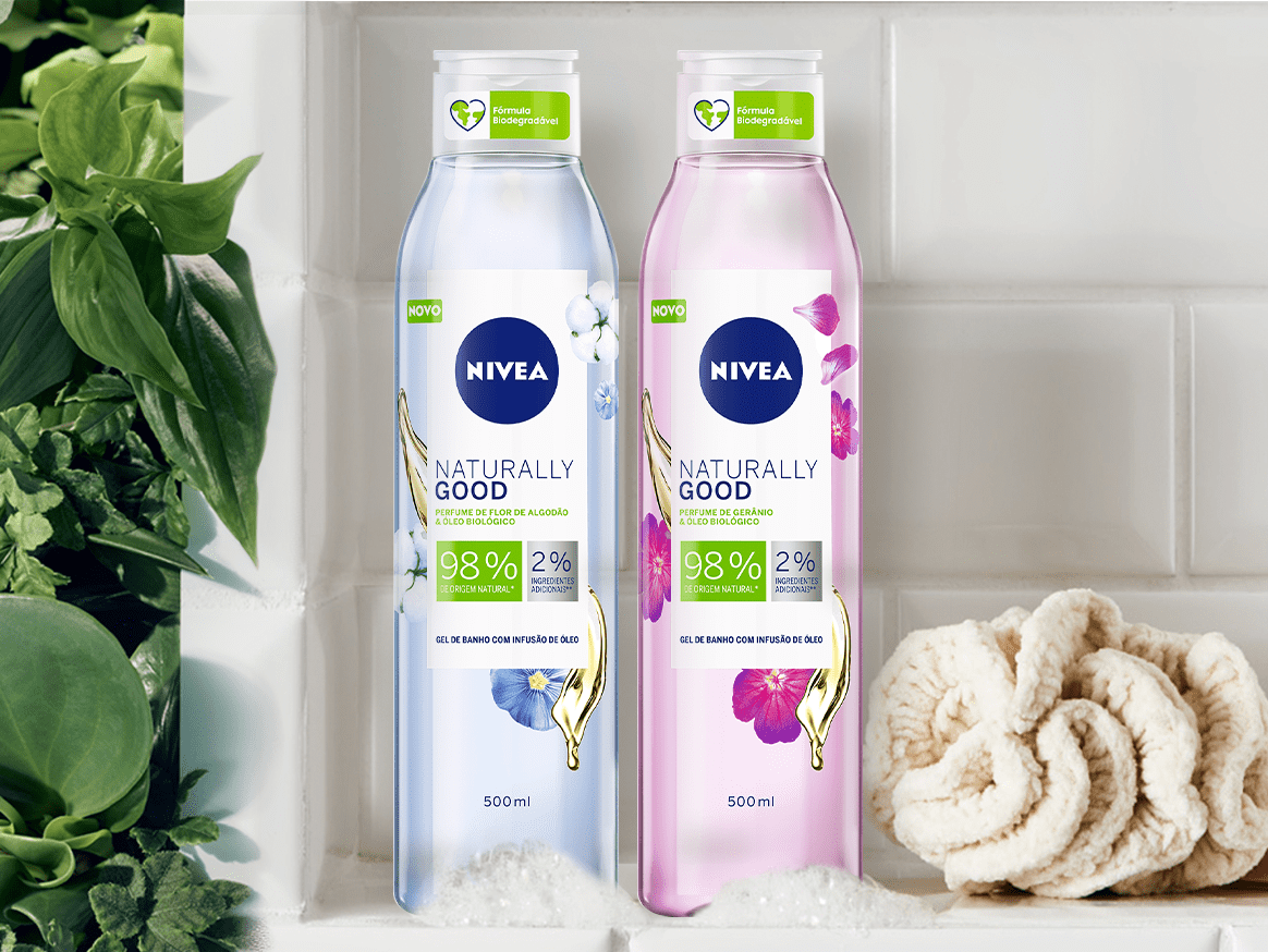 produtos de banho Naturally Good