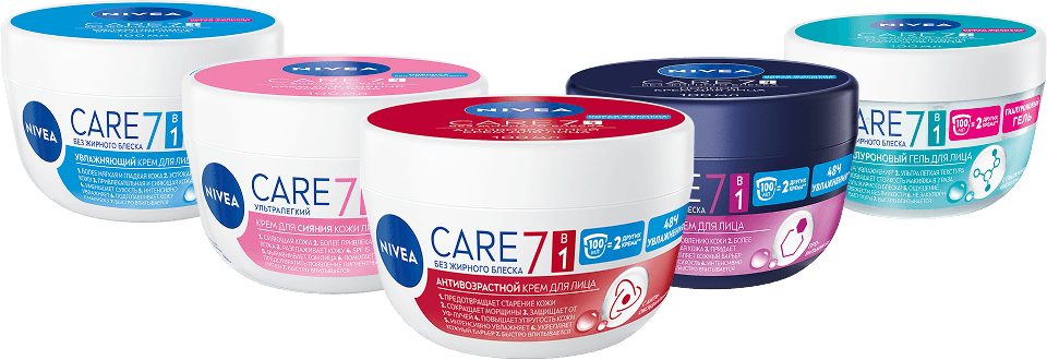 Продукты линейки NIVEA Care