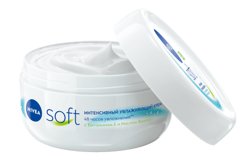 Открытая баночка NIVEA Soft Cream