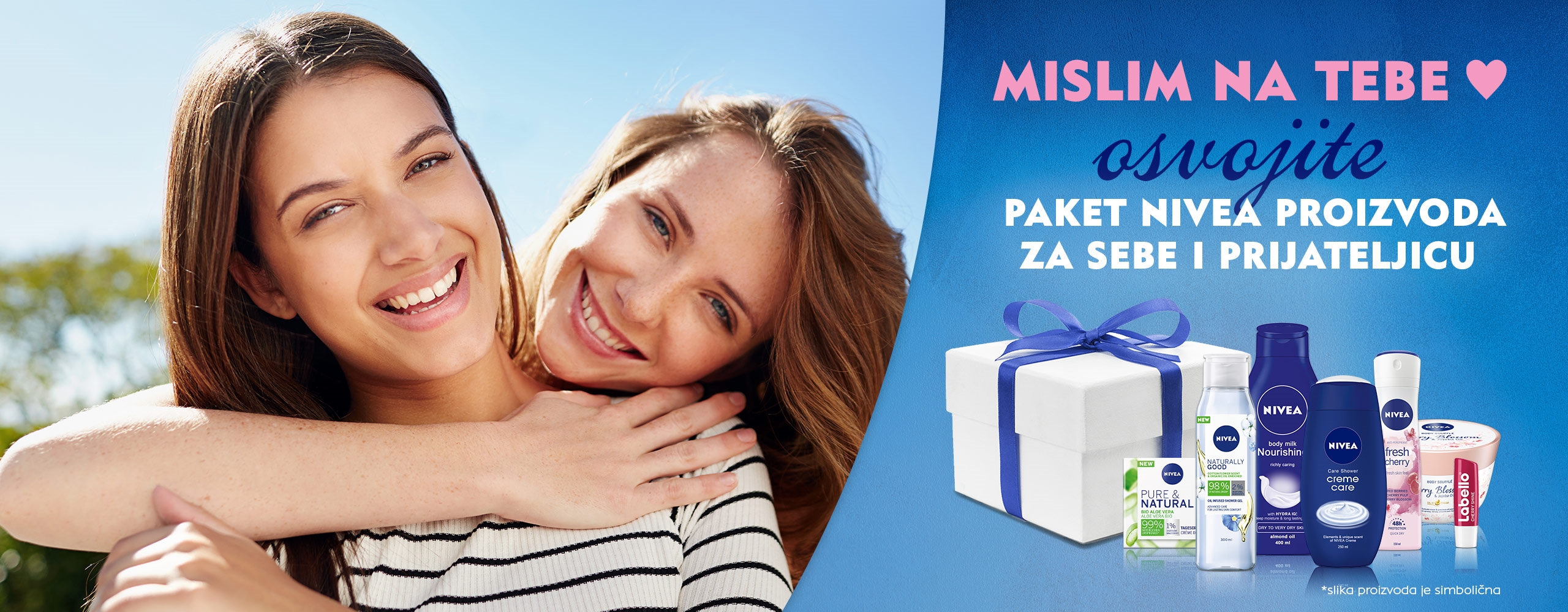 NIVEA paketi koji su nagrada za vas i prijateljicu.