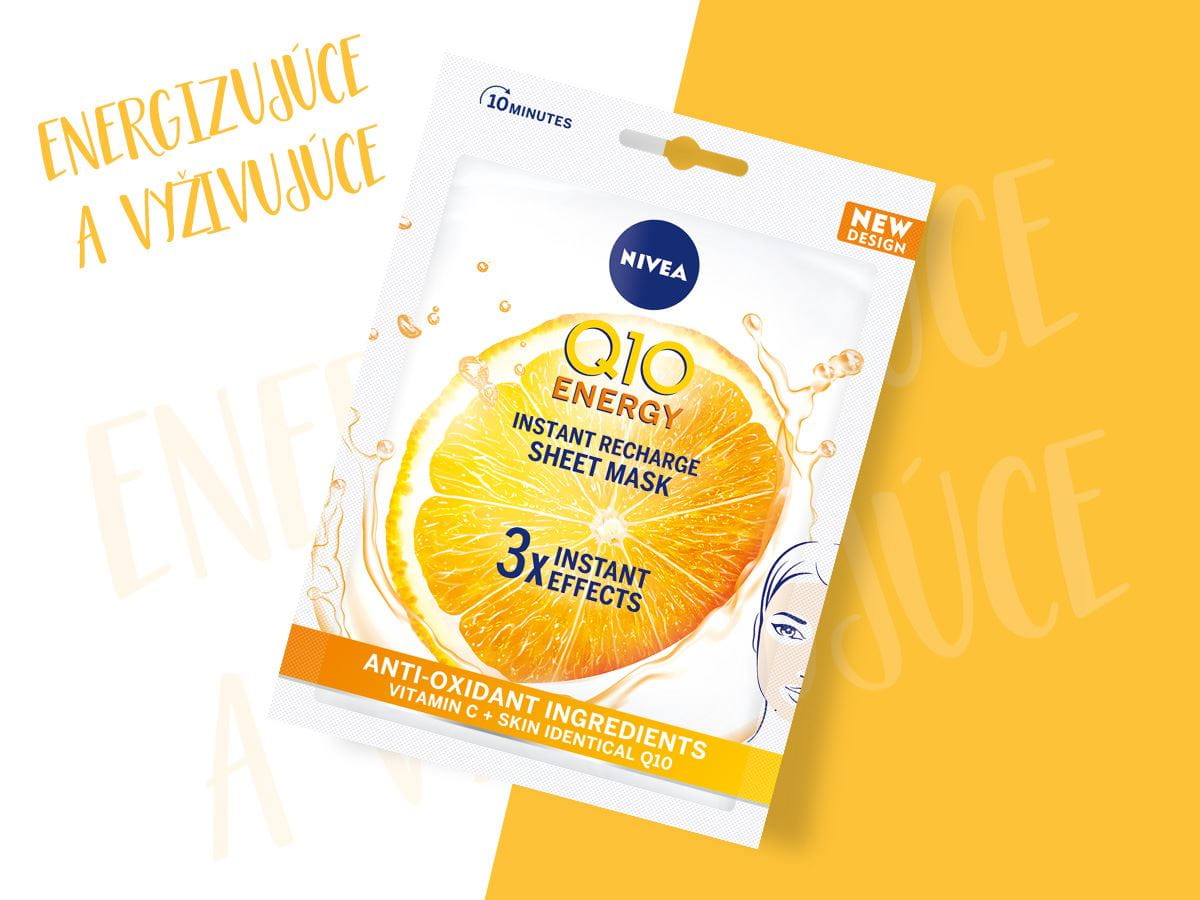 Energizujúca 10-minútová textilná maska Q10