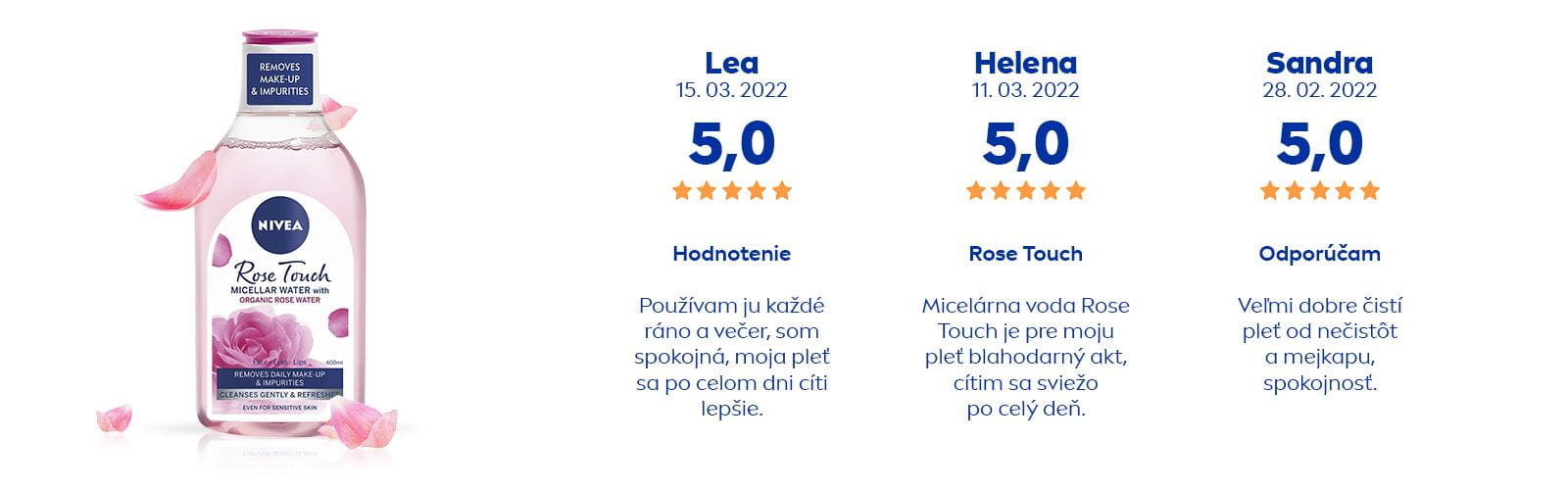 Micelárna voda Rose Touch